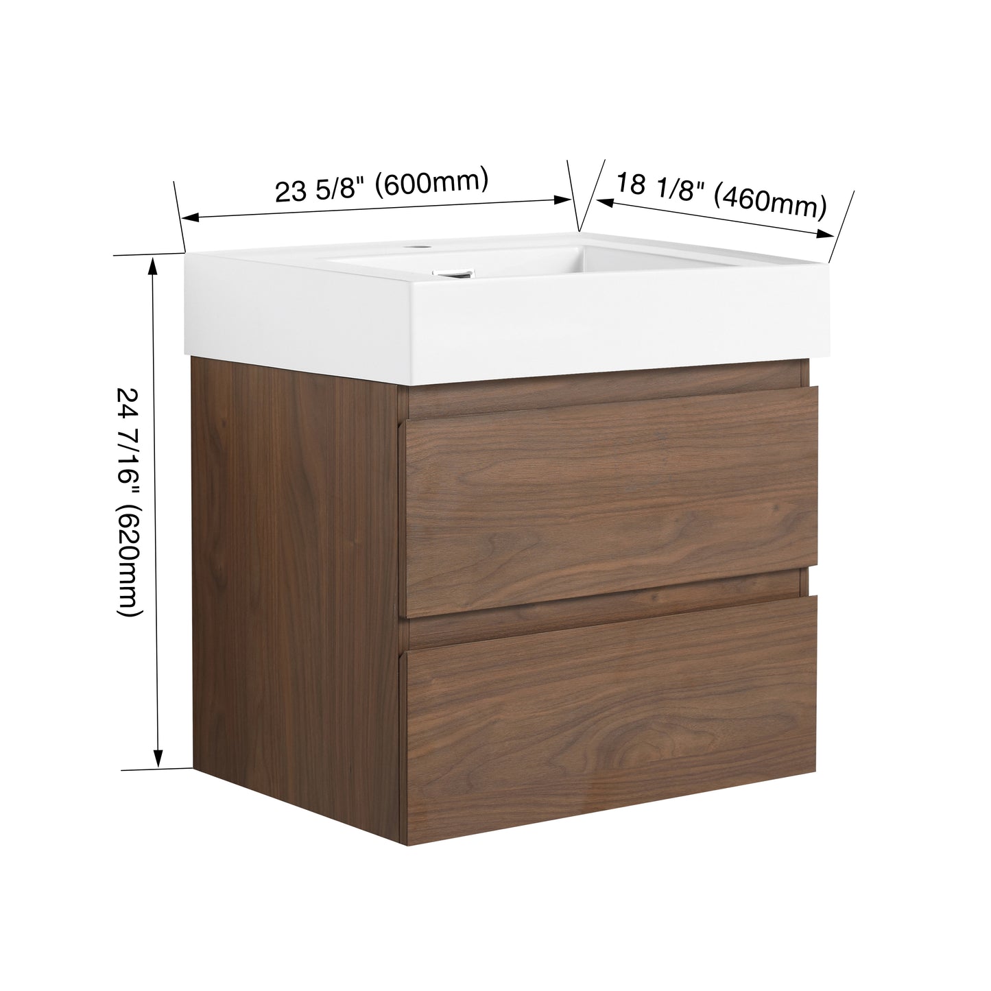 Thick 24"/30"/36" Floating Vanity (RTA)
