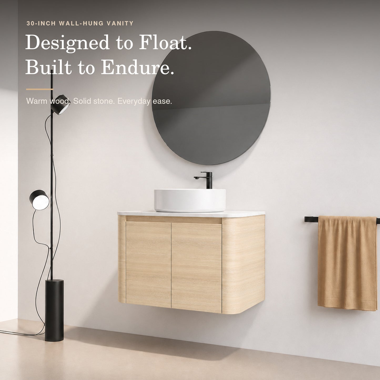Curvo 30"/42"/54"/72" Floating Vanity (RTA)
