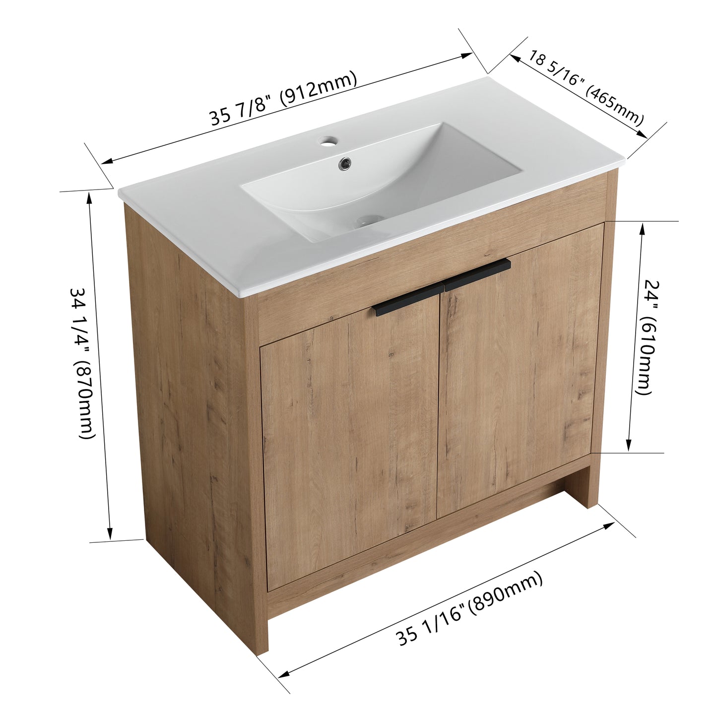 Mason 24"/30"/36" Freestanding Vanity (RTA)