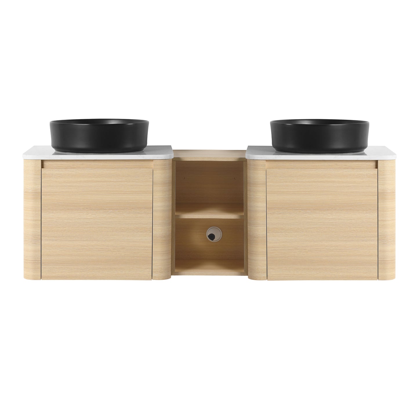 Curvo 24"/36"/48"/60" Floating Vanity with Ceramic Sink (RTA)