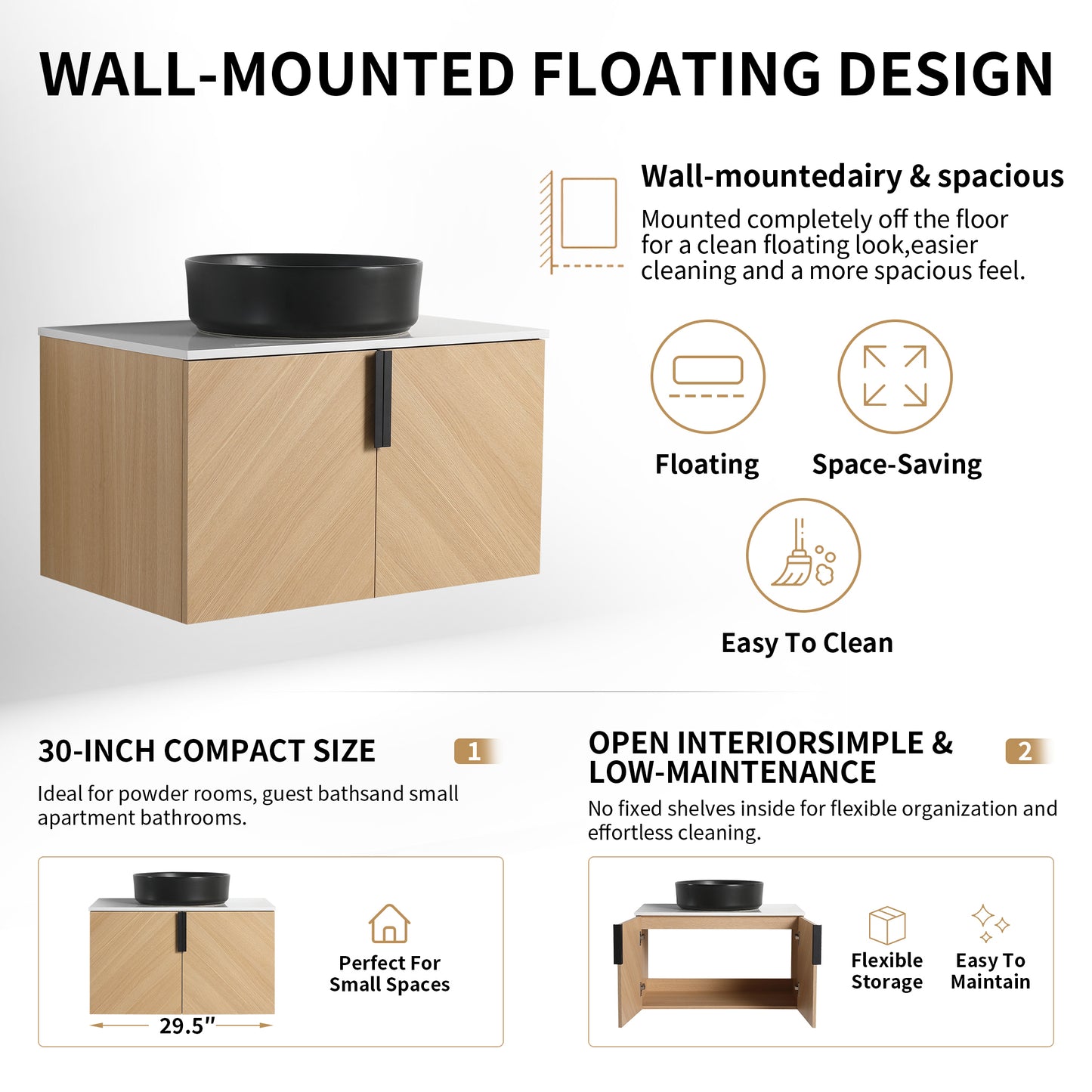 Vein 30" Floating Vanity (RTA)