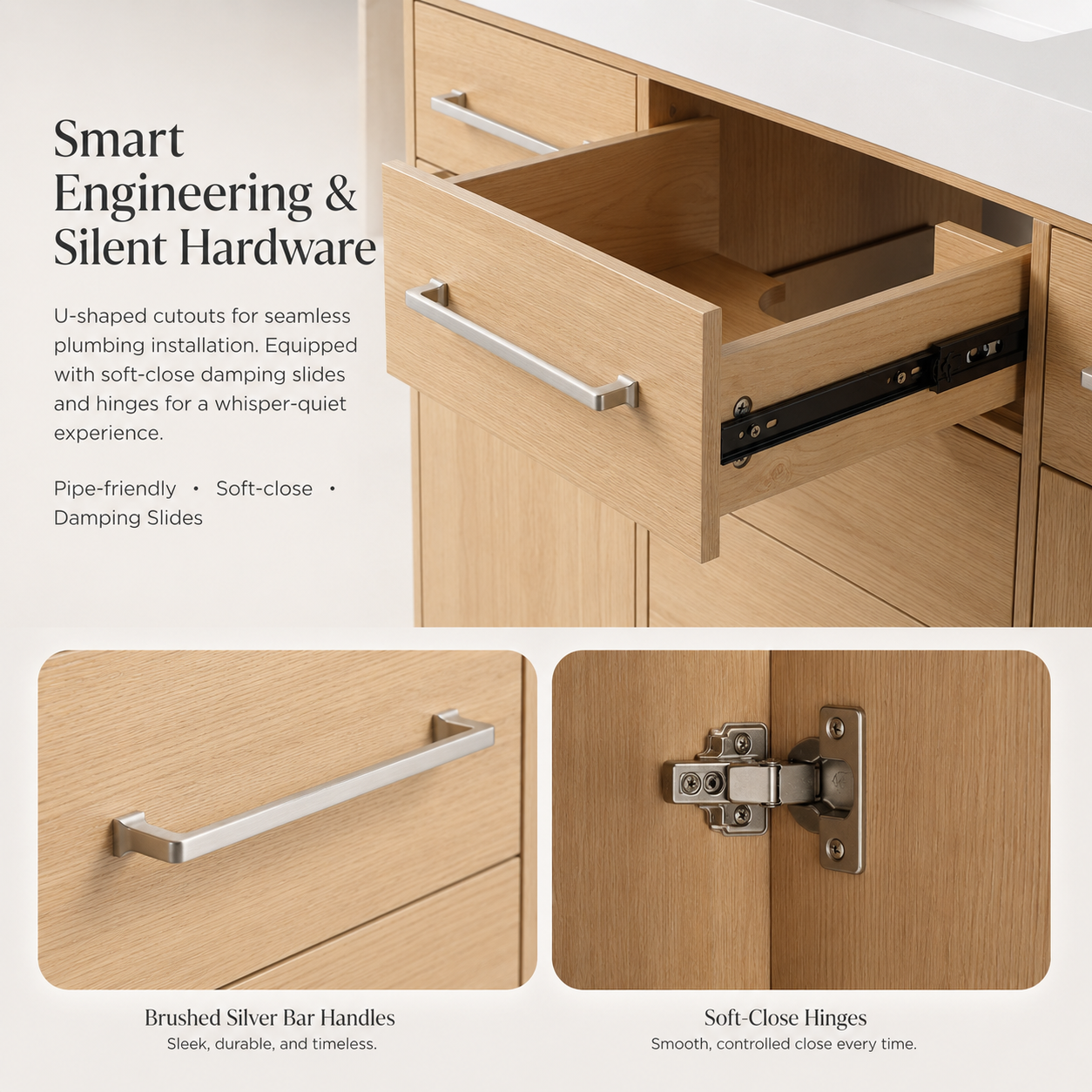 LUMO 48"/60"/72" Freestanding Vanity (Assembled)