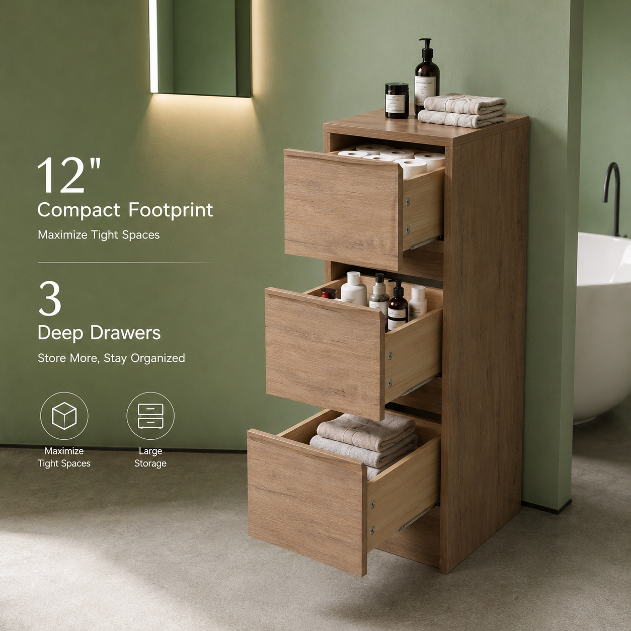 Cube Bathroom Cabinet— Mix & Match Freestanding Vanities, Side Cabinets & Top Cabinets (RTA)