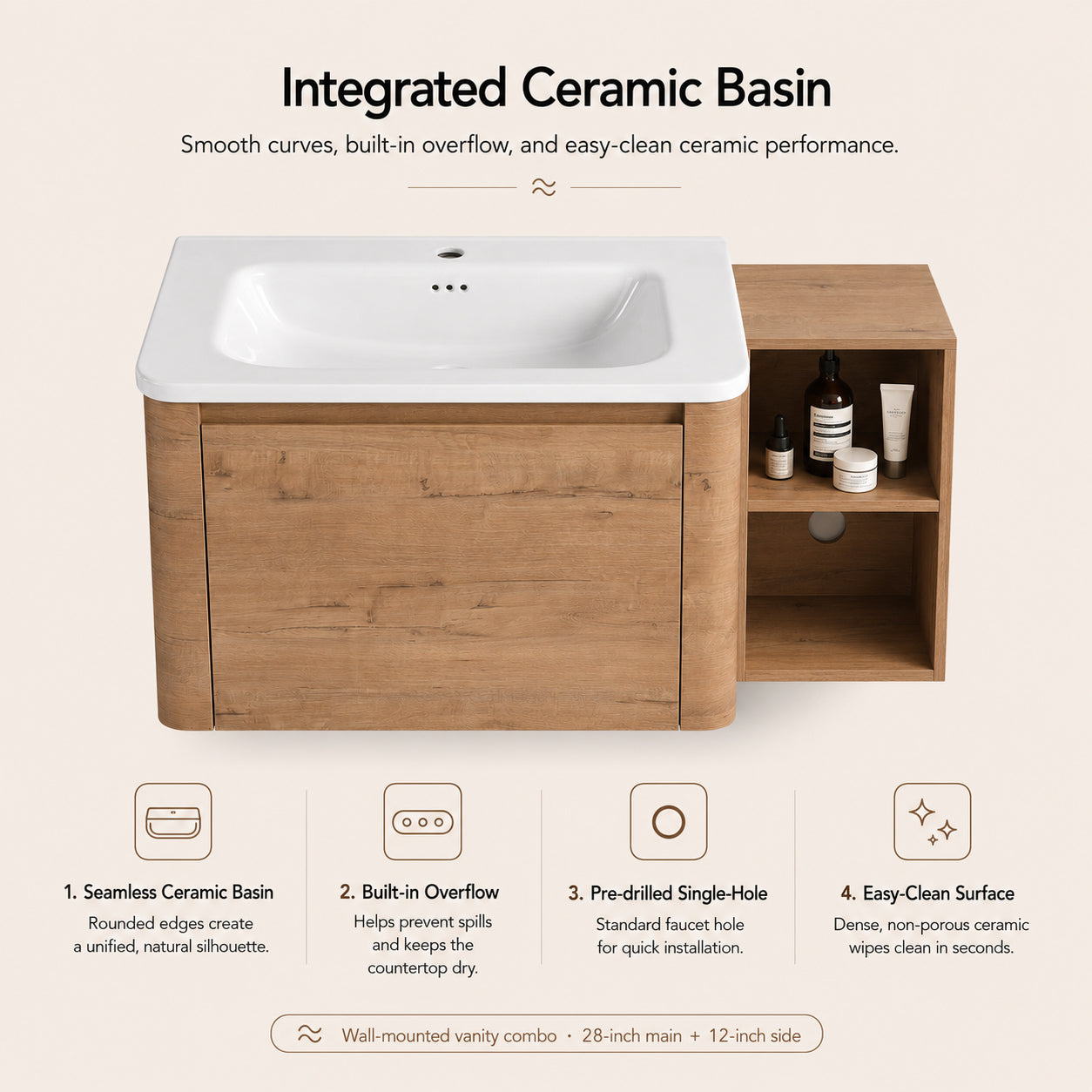 Curvo 28"/40"/68" Floating Vanity (RTA)