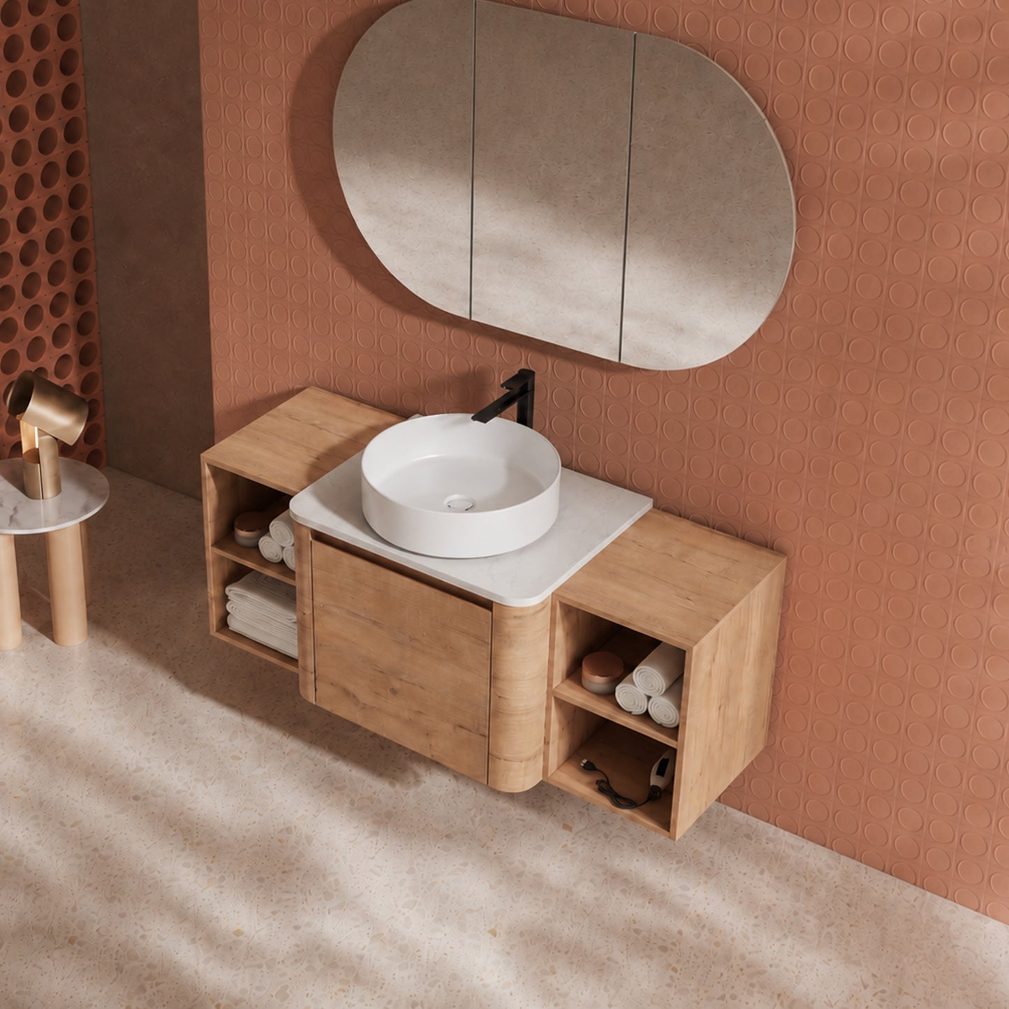 Curvo 24"/36"/48"/60" Floating Vanity (RTA)
