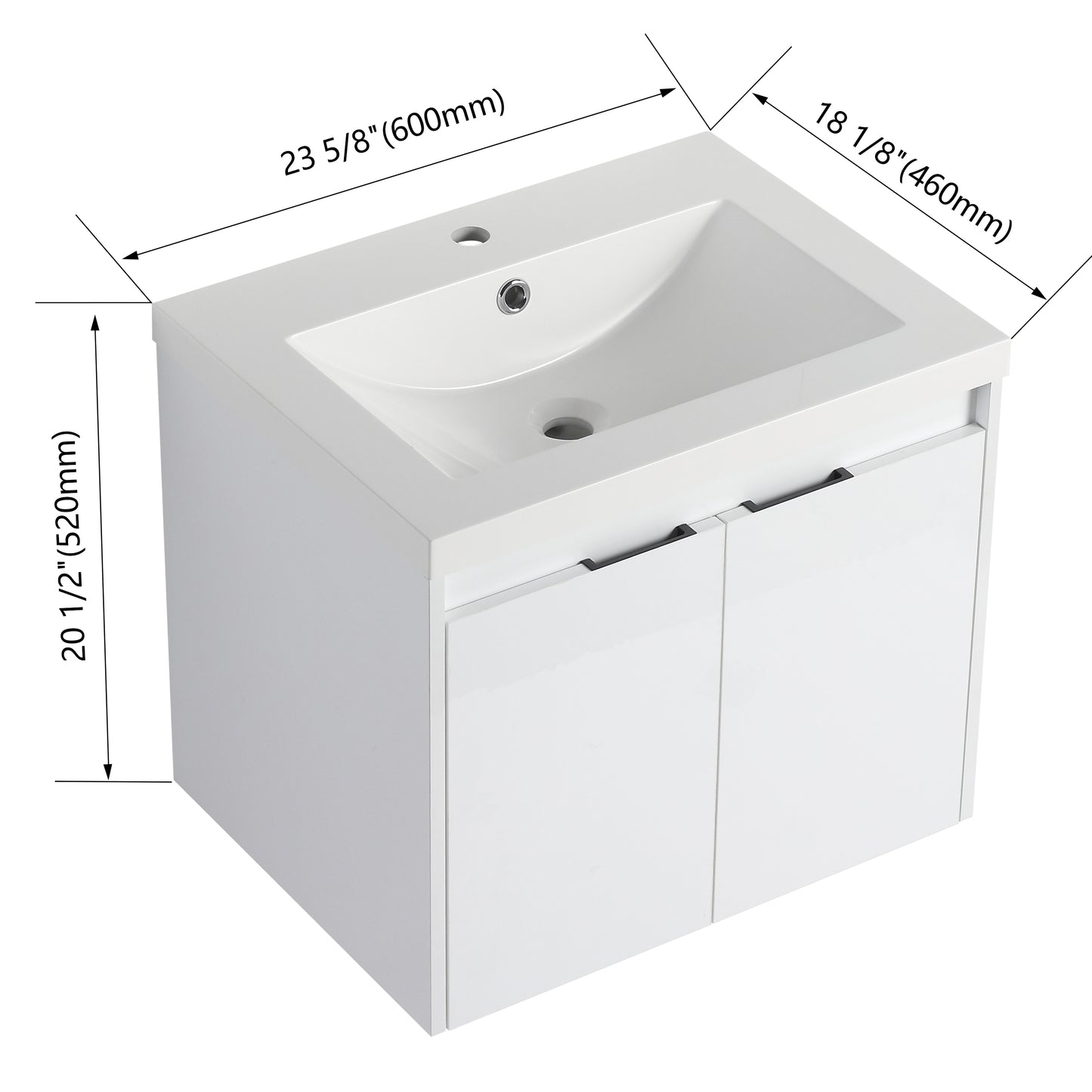 Cube 24" / 36" / 48" Floating Vanity (RTA)