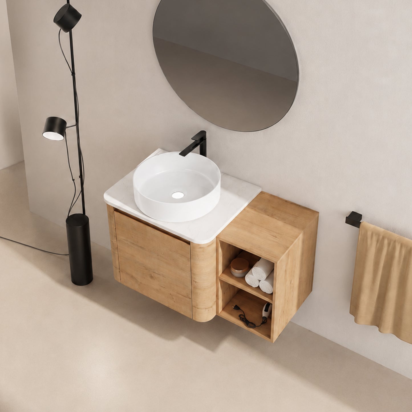 Curvo 24"/36"/48"/60" Floating Vanity (RTA)