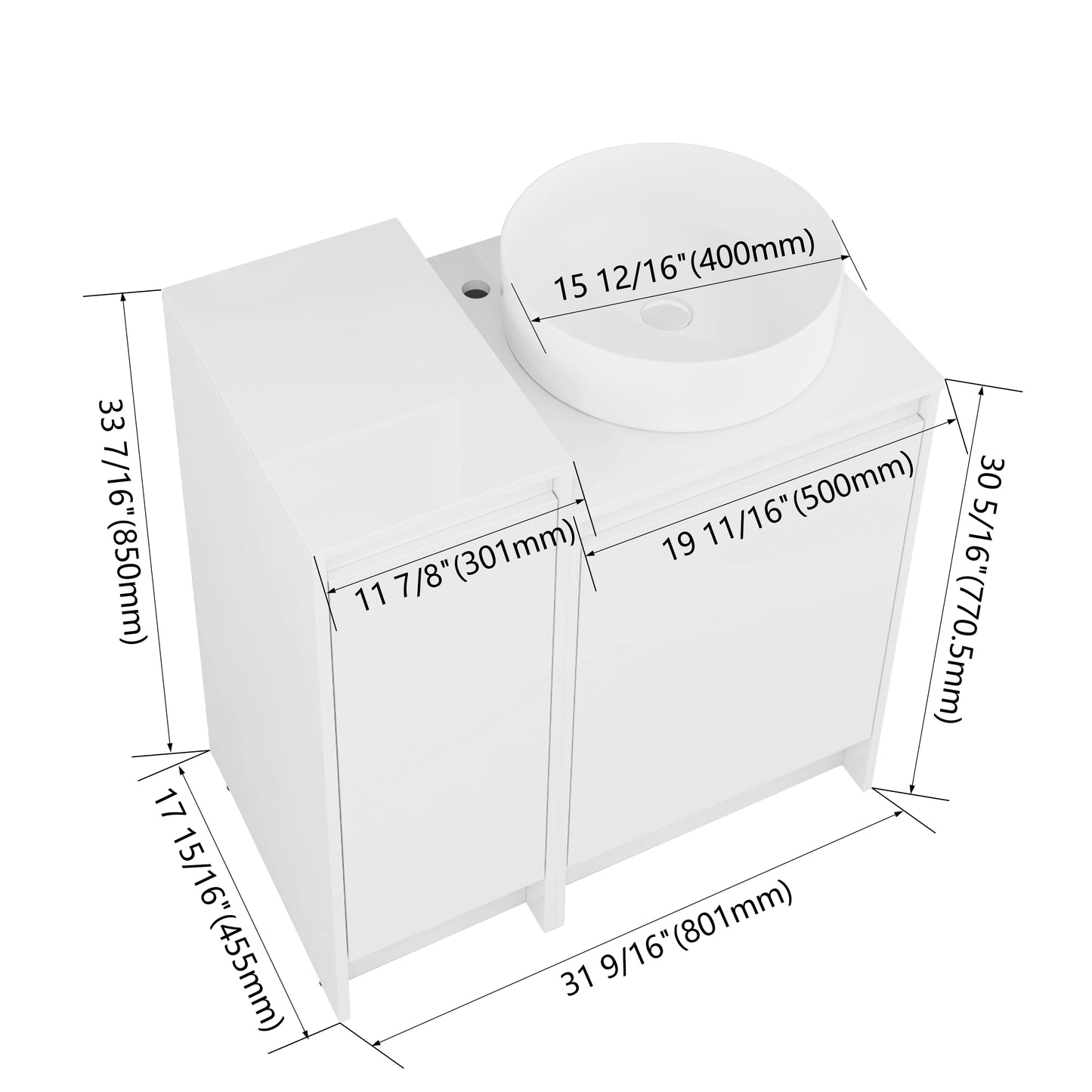 Cube 20"/32" Freestanding Vanity (RTA)