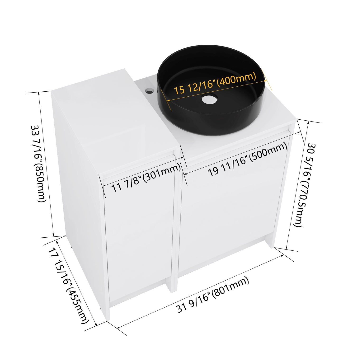 Cube 20"/32" Freestanding Vanity (RTA)