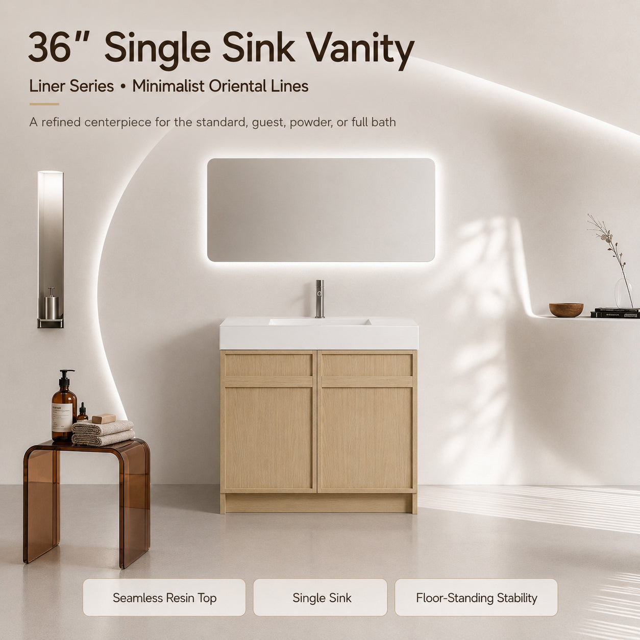 Liner 30"/36"/48"/60" Freestanding Vanity (RTA)