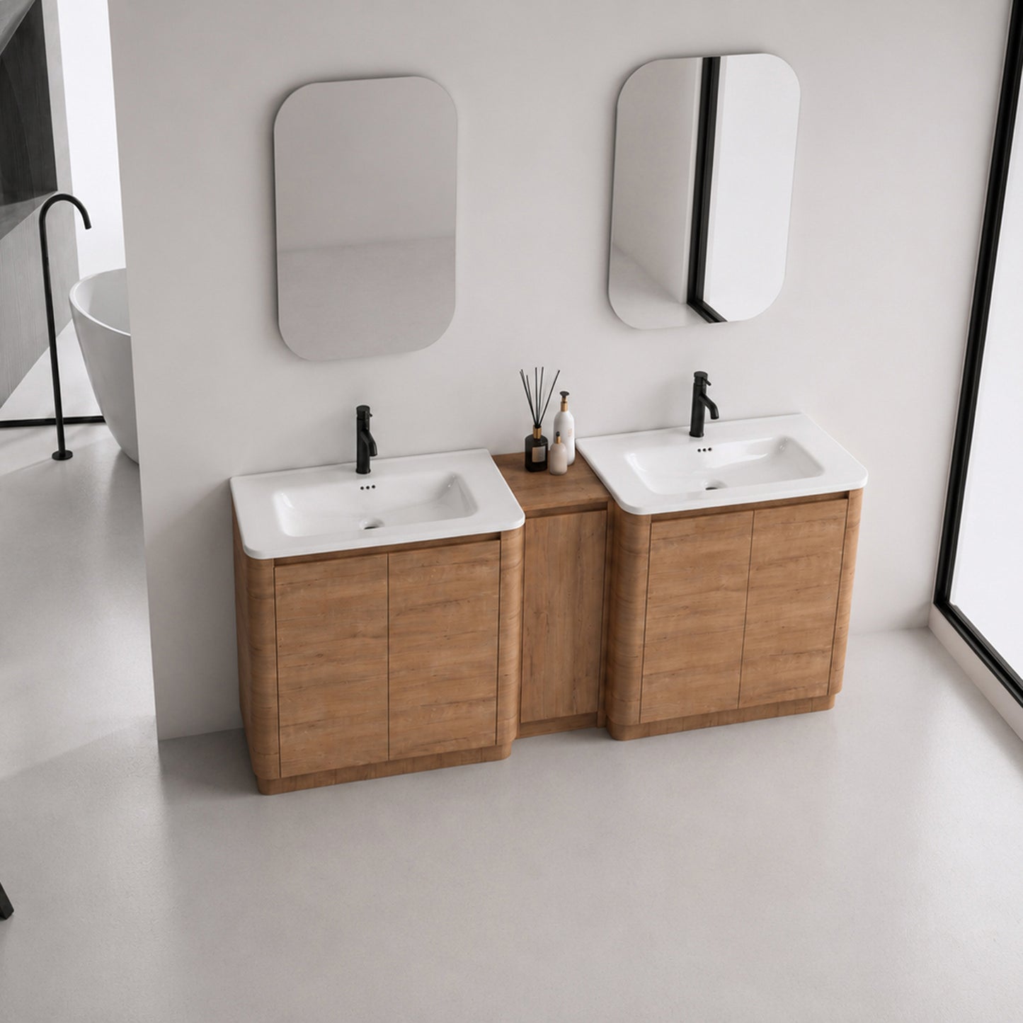 Pebble 84" Freestanding Vanity (RTA)