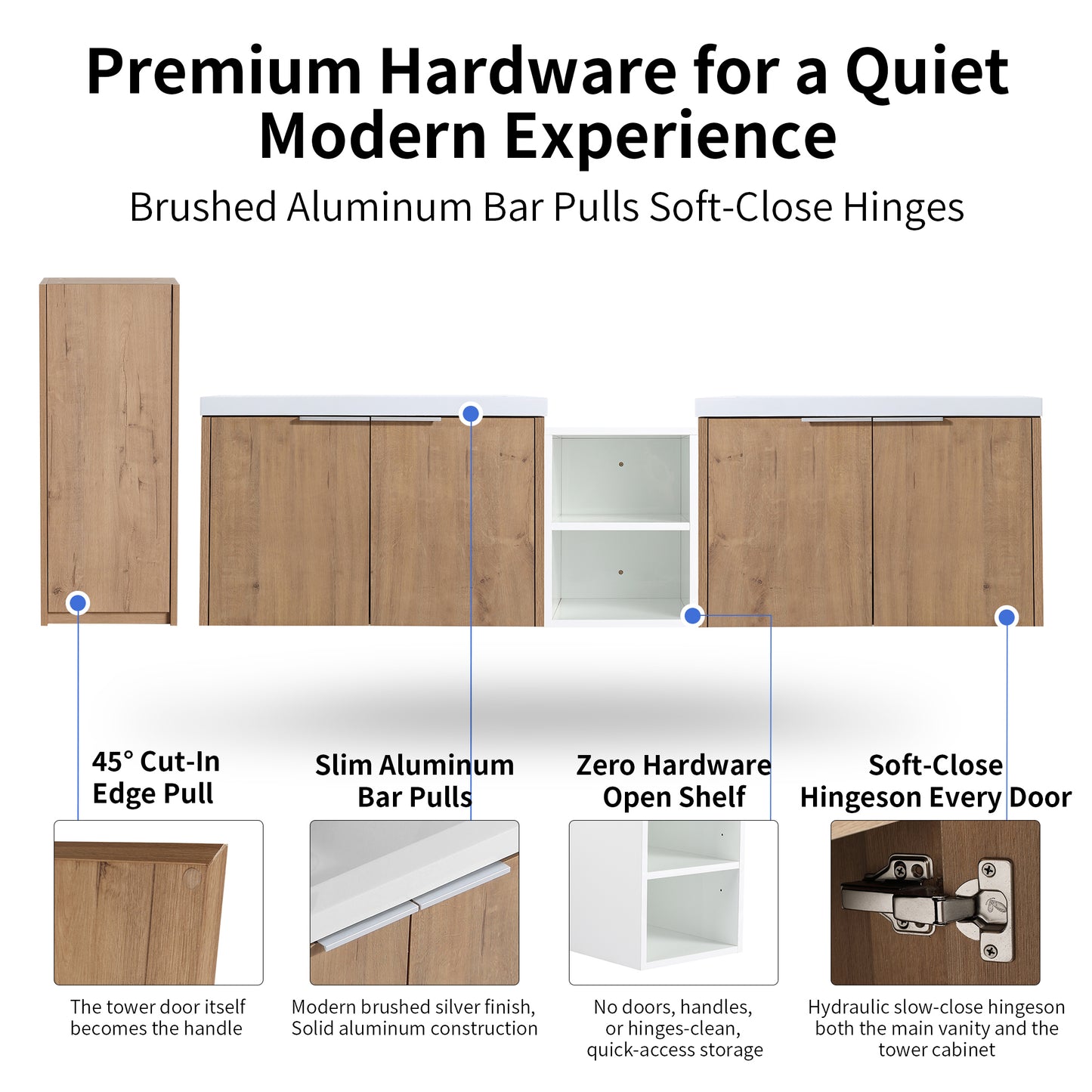 Unitas 60"/72"/84" Floating Vanity Set (RTA)