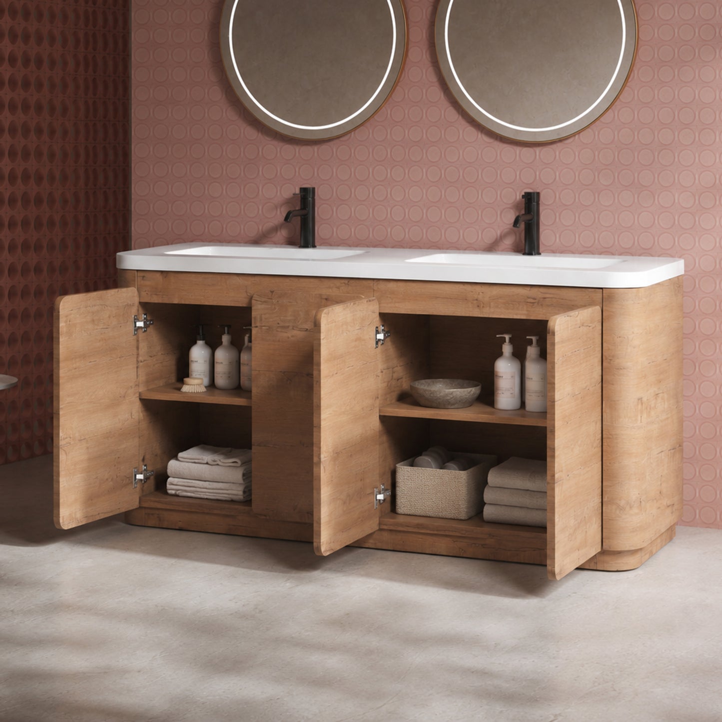 Curvo 48"/60" Freestanding Vanity (RTA)