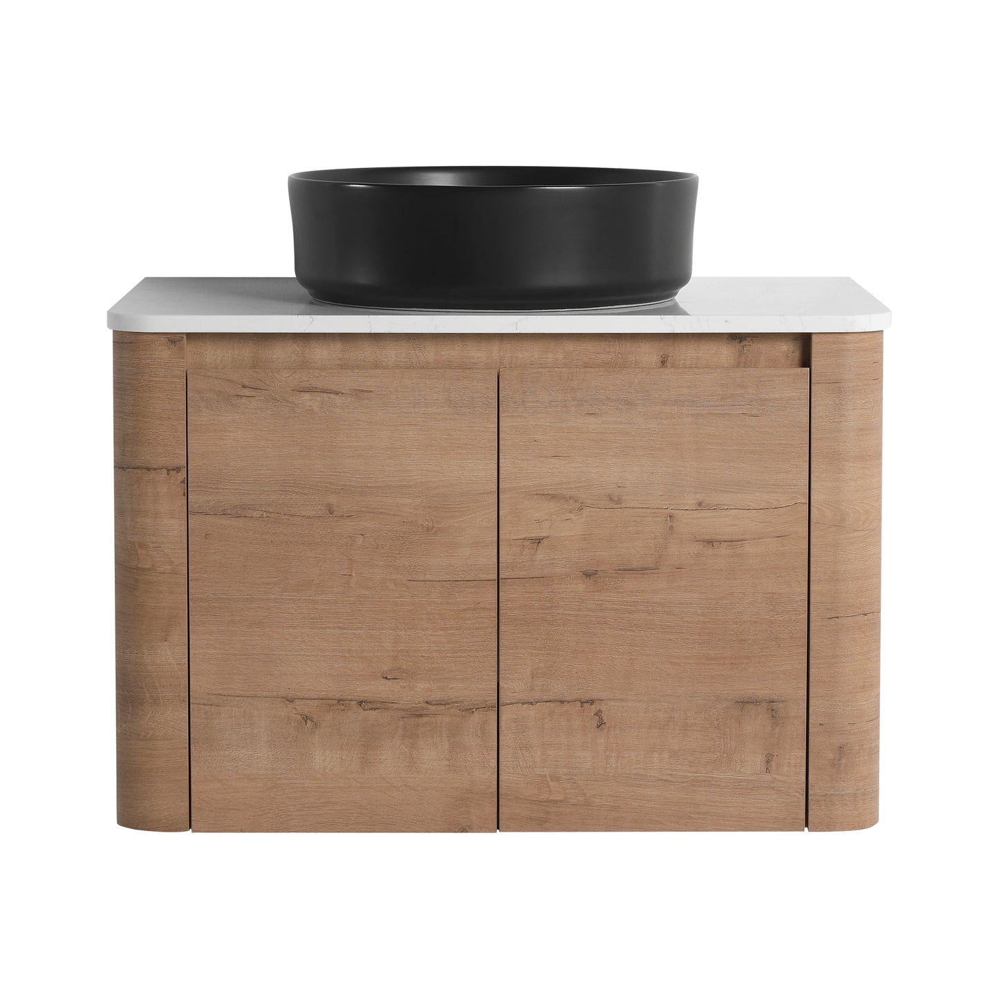 Curvo 30"-72" Floating Vanity System with 5 Ceramic Basin Colors (RTA)