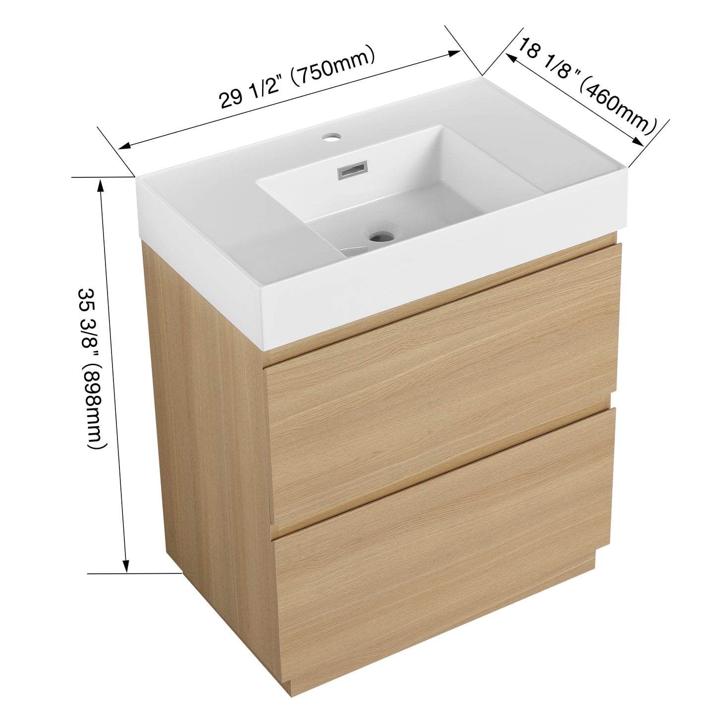 SLAB 24"/30" Freestanding Vanity (RTA)
