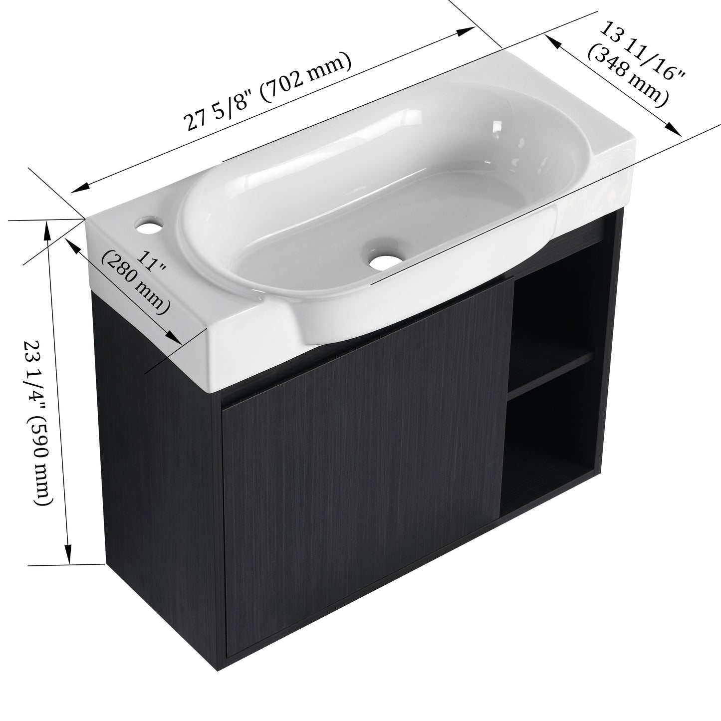 Slimbay 24"/26"/28" Floating Vanity (RTA)