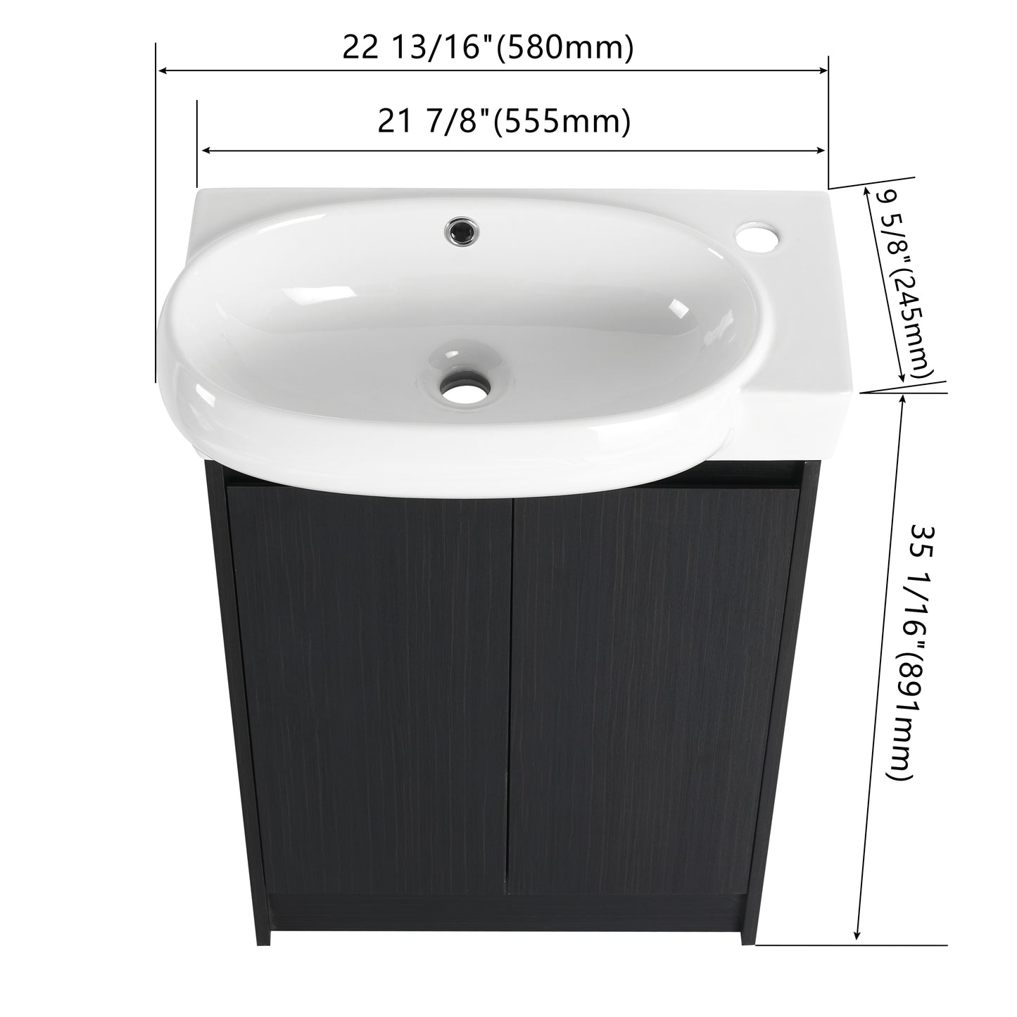 Bend 23" Freestanding Vanity (Assembled)