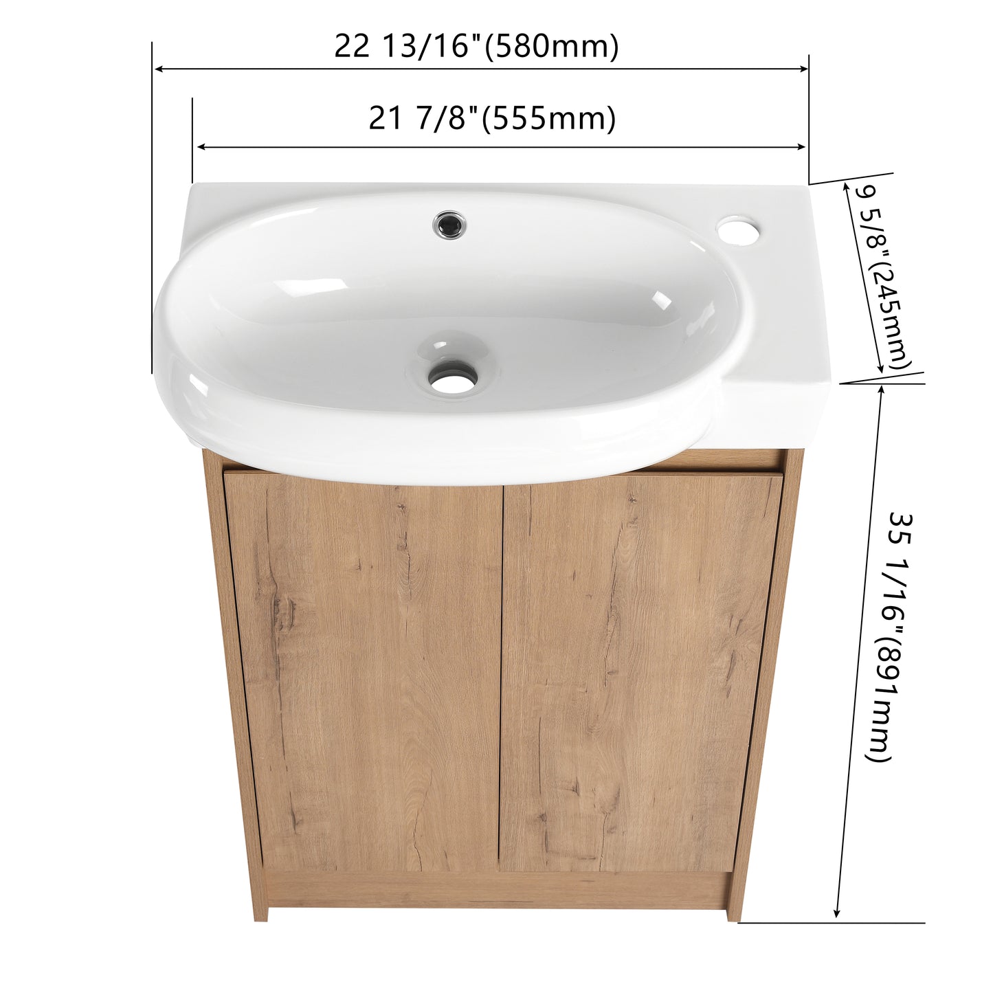 Bend 23" Freestanding Vanity (Assembled)