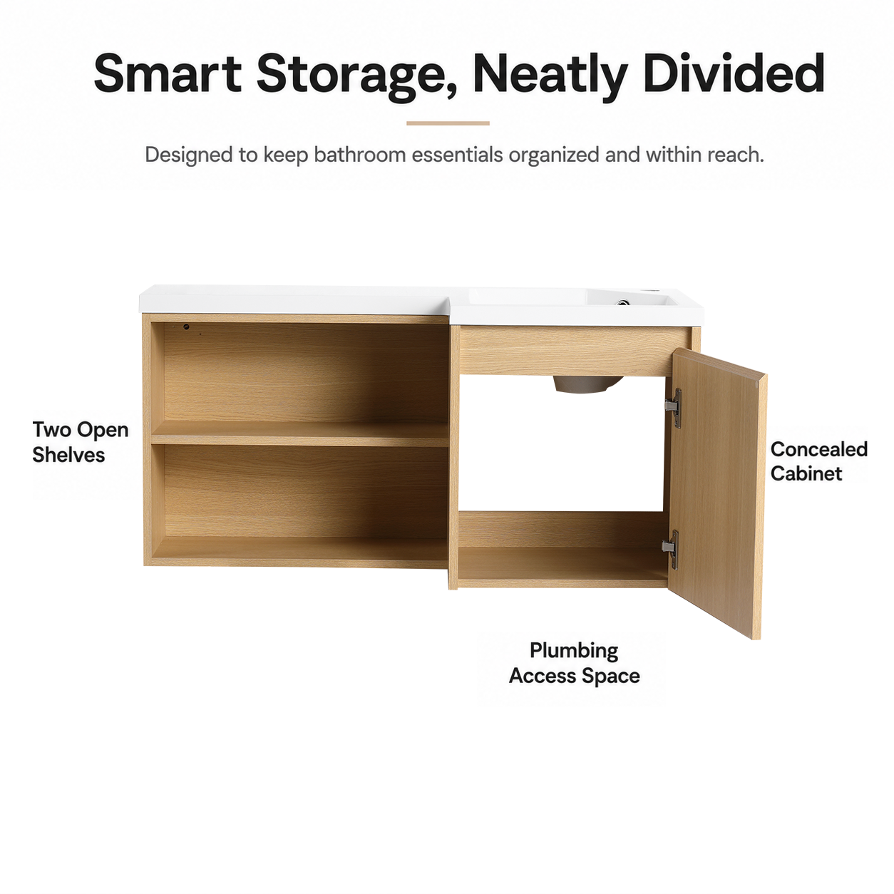 Nook 36" Corner Floating Vanity (RTA)