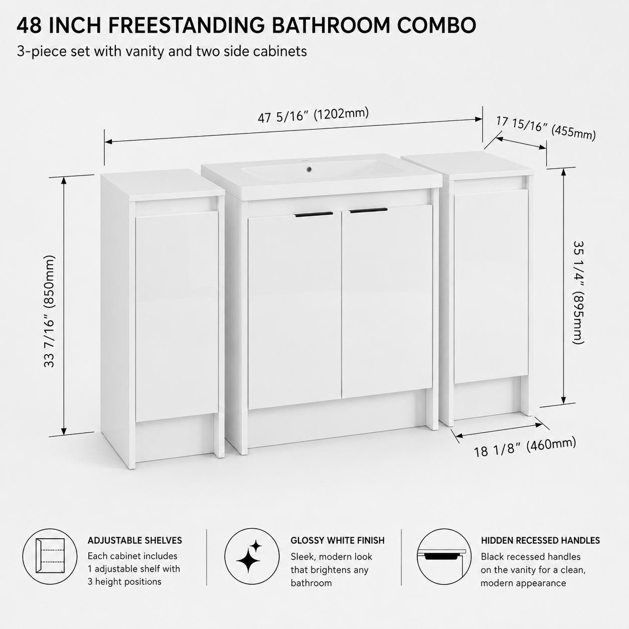 Cube 24" / 48" Freestanding Vanity (RTA)