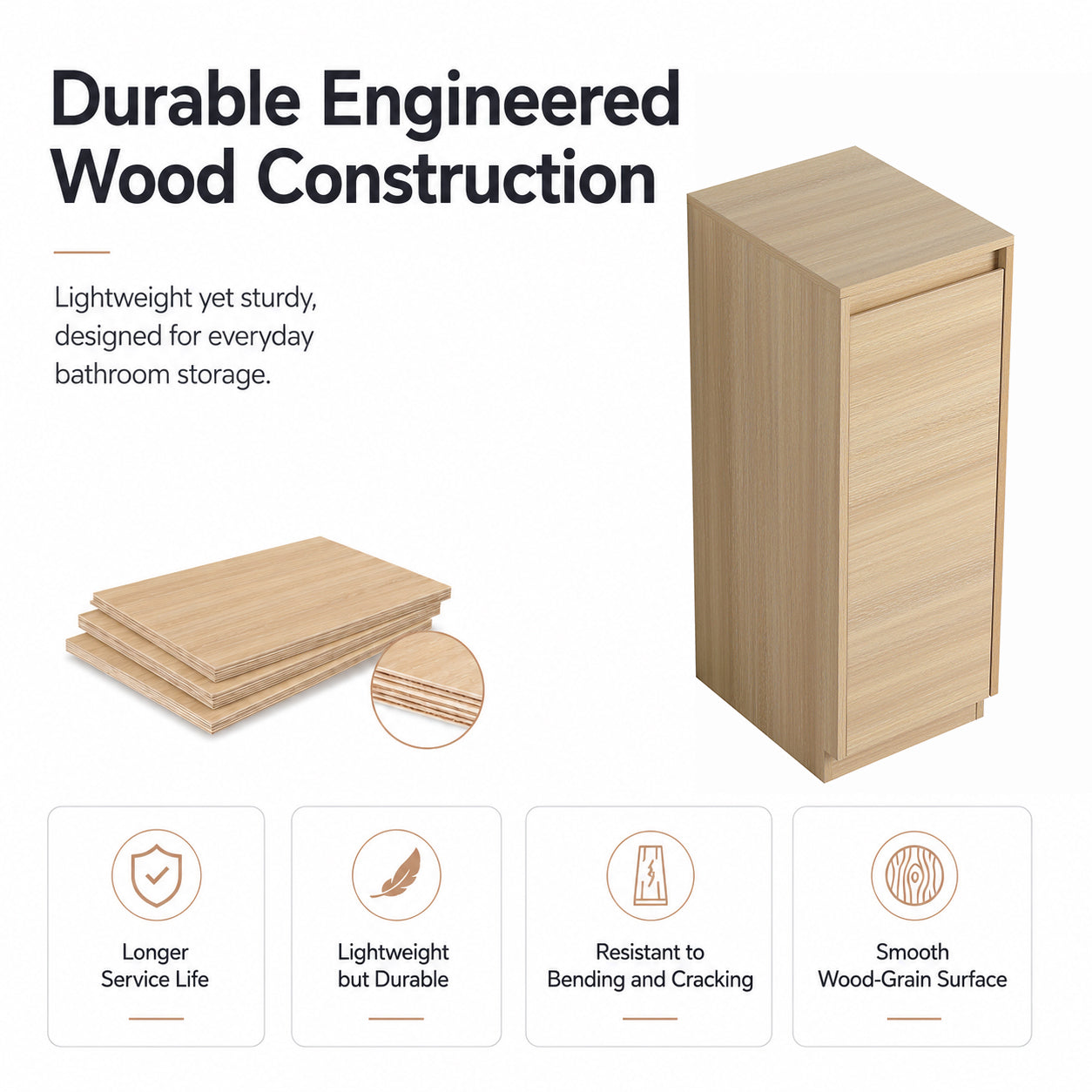 Pebble 12" Side Storage Cabinet (RTA)
