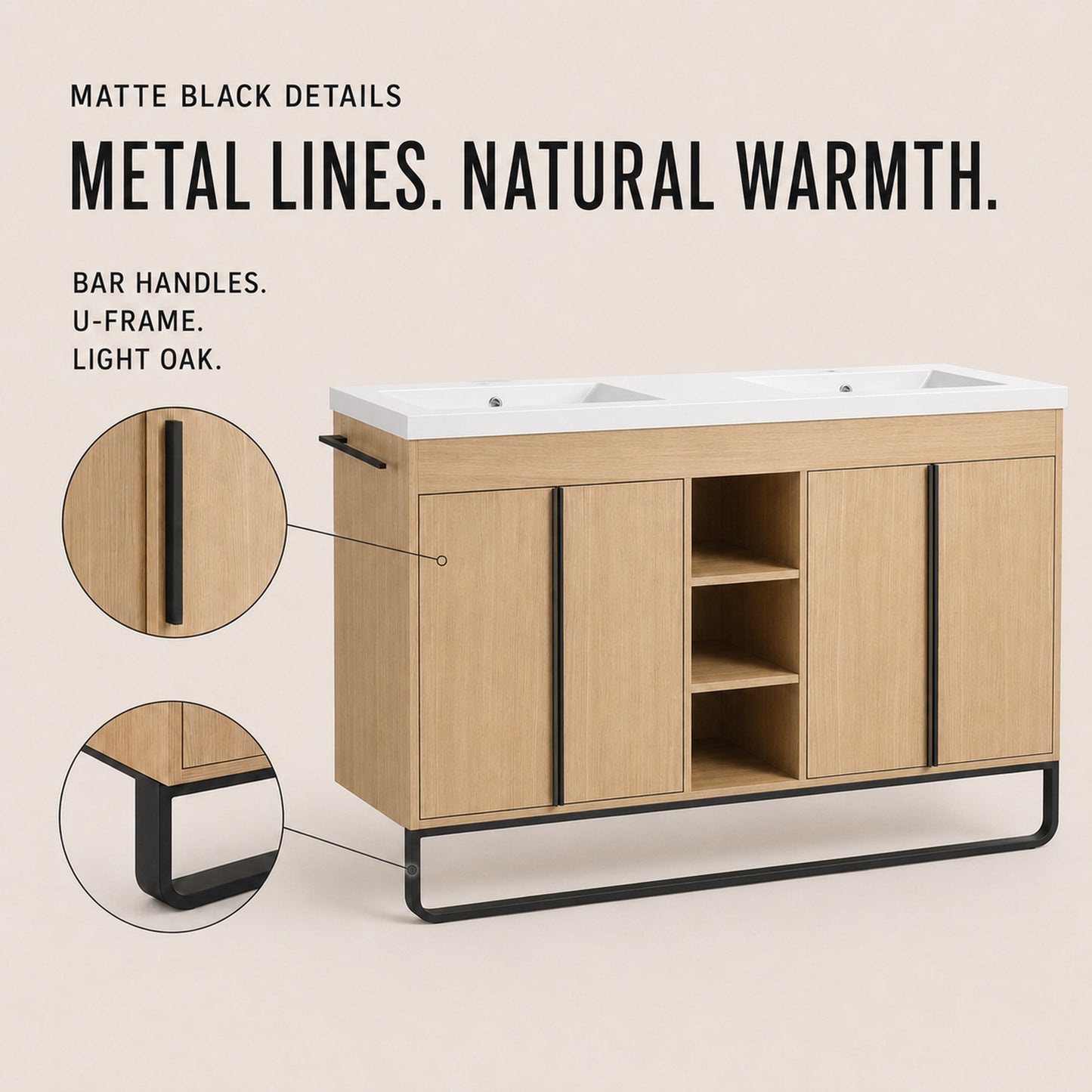 Metalin 48"/60" Freestanding Vanity (RTA)