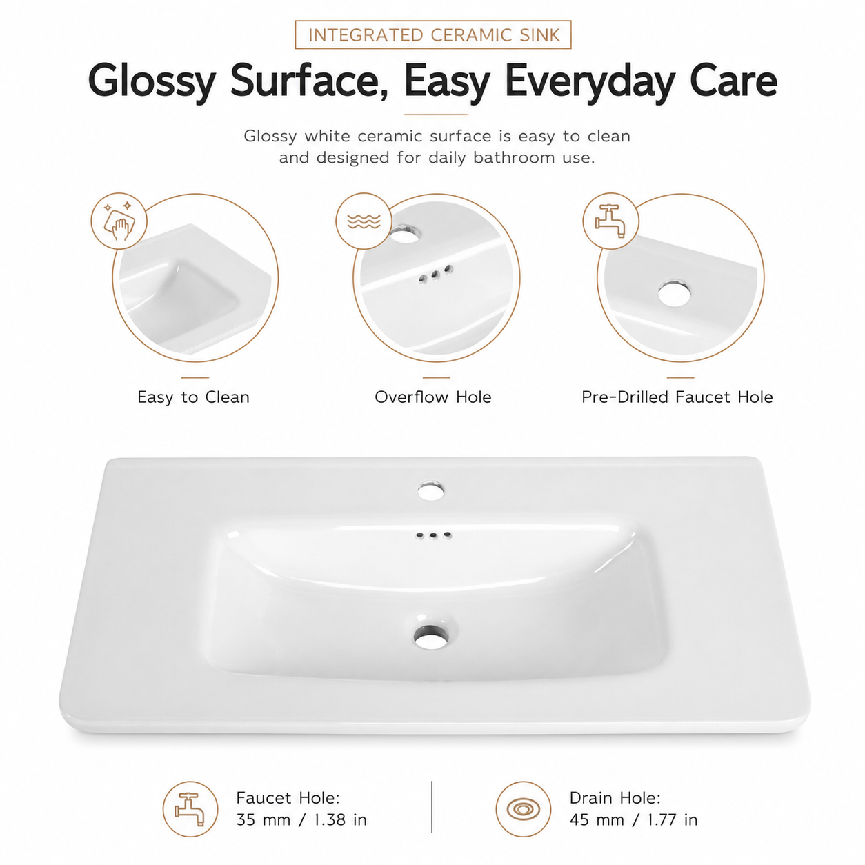 Pebble 36" Freestanding Vanity (RTA)