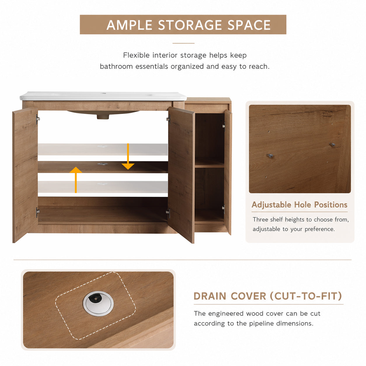 Pebble 48" Freestanding Vanity (RTA)