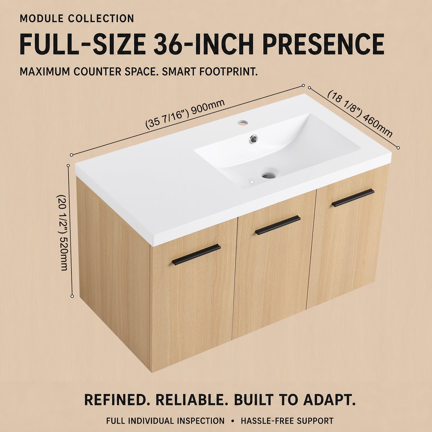 Module 36" Wall-Hung Vanity (RTA)