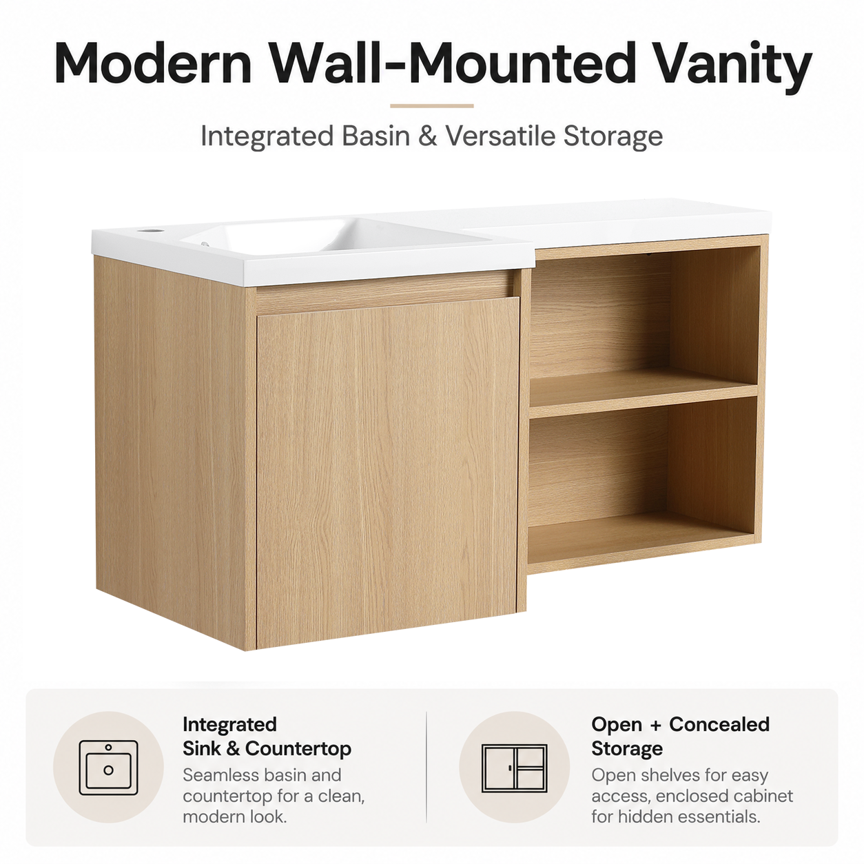 Nook 36" Corner Floating Vanity (RTA)