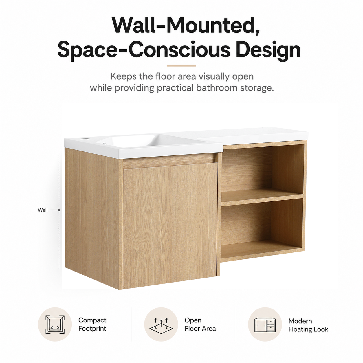 Nook 36" Corner Floating Vanity (RTA)