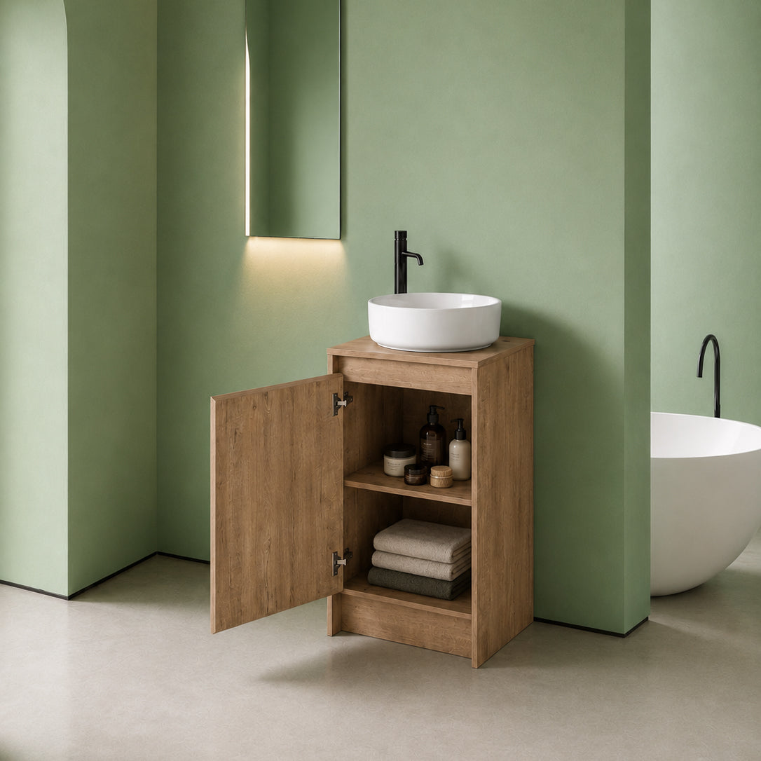 Cube Bathroom Cabinet— Mix & Match Freestanding Vanities, Side Cabinets & Top Cabinets (RTA)