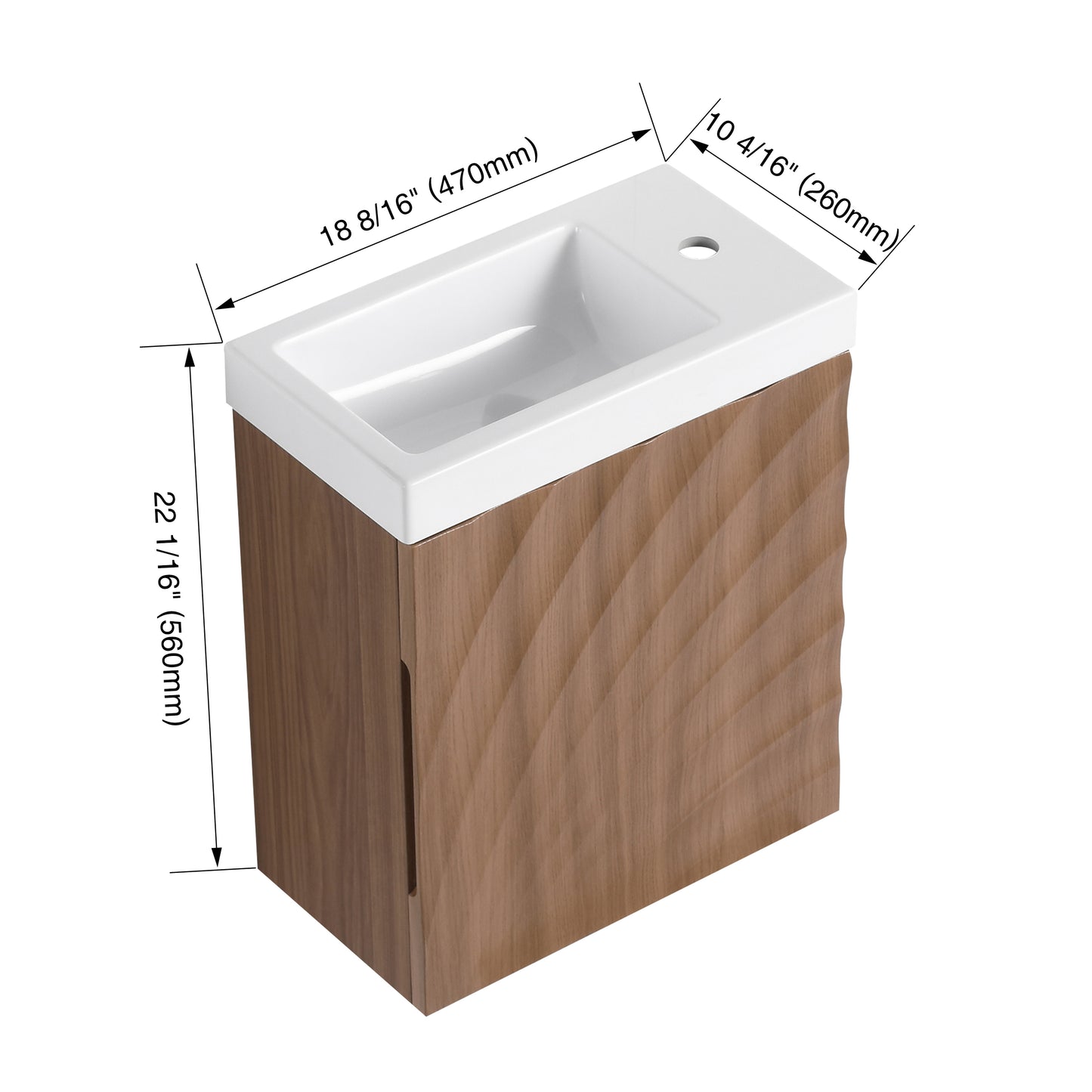 Ripple 18.5" Floating Vanity (RTA)