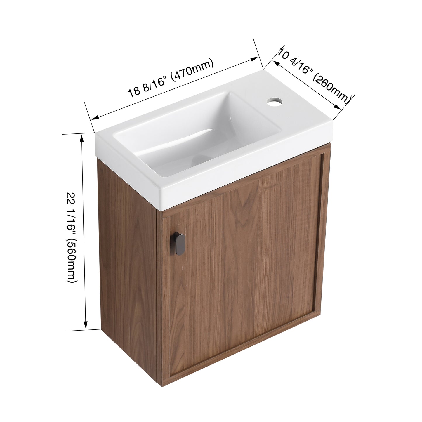 Ripple 18.5" Floating Vanity (RTA)