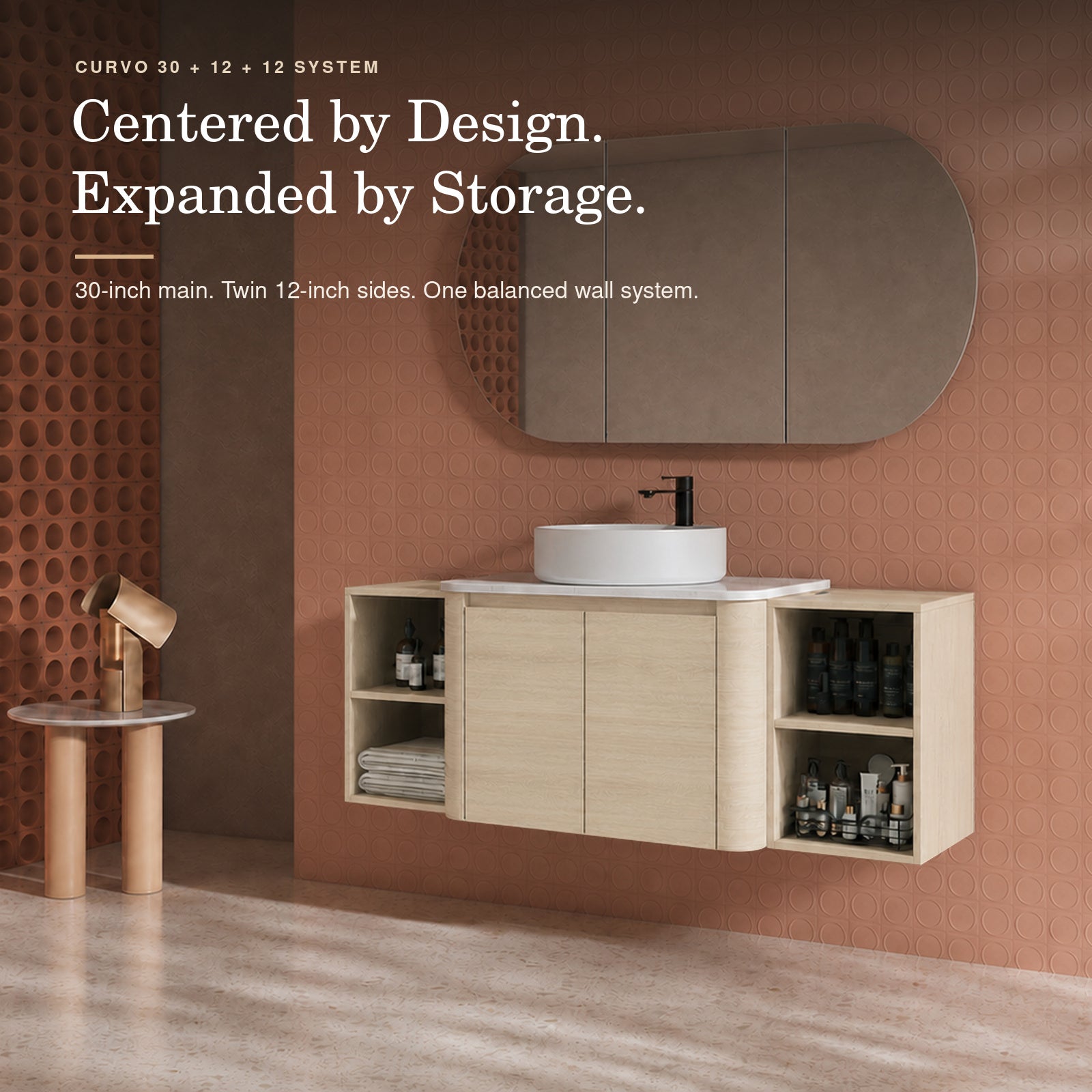 Curvo 30"/42"/54"/72" Floating Vanity (RTA)