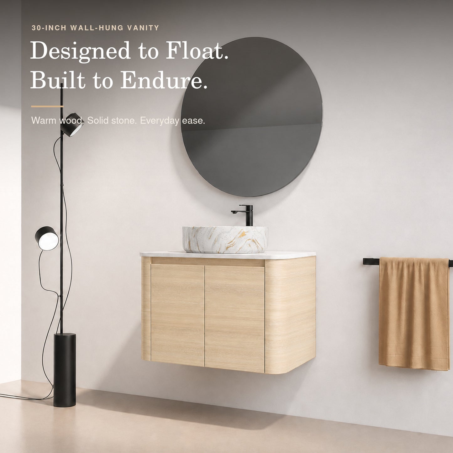 Curvo 30"/42"/54"/72" Floating Vanity (RTA)