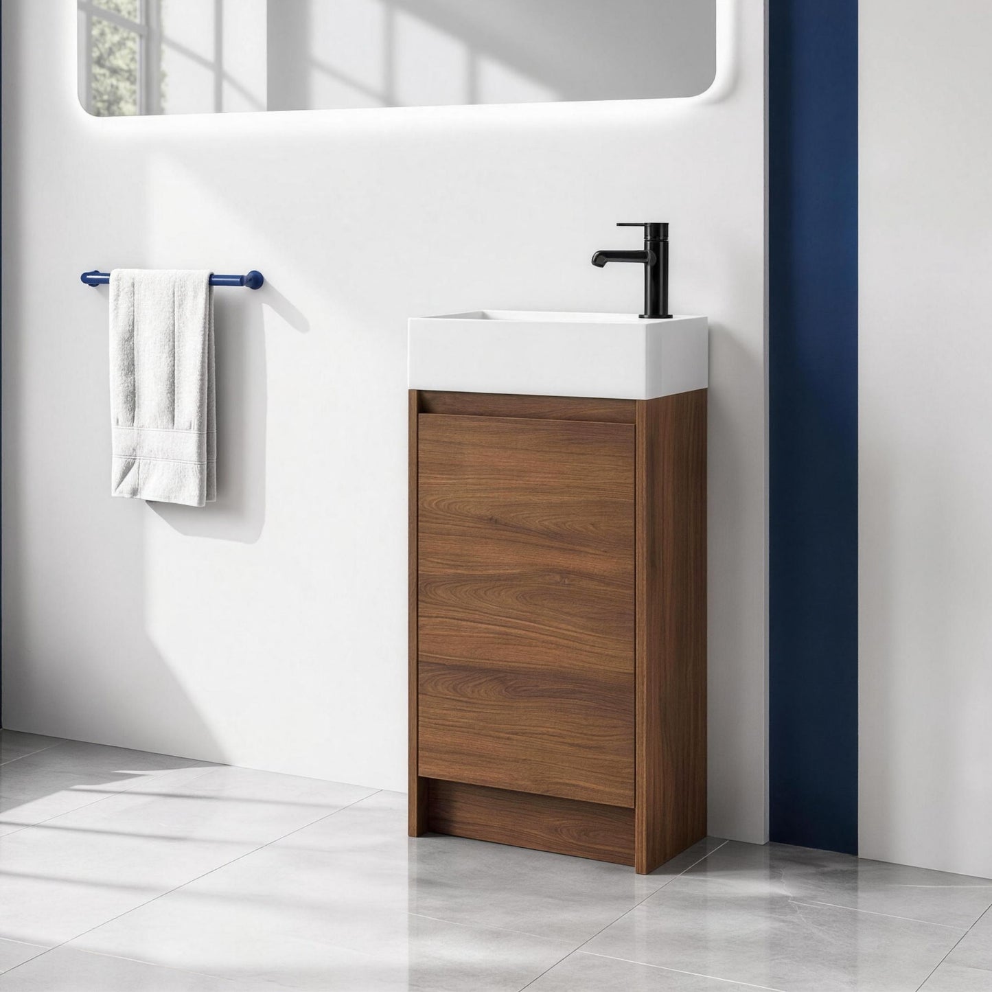 Narrow 18" Freestanding Vanity (Assembled)