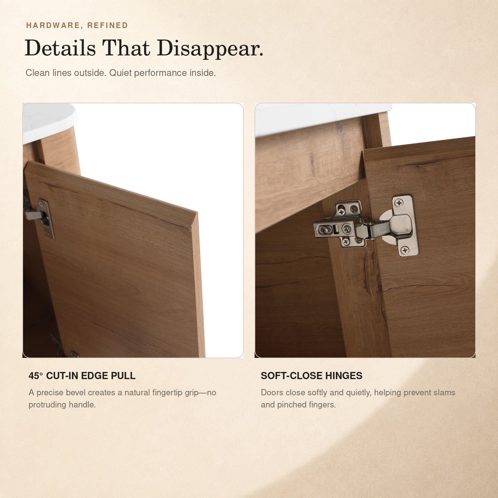 Curvo 30"-72" Floating Vanity System with 5 Ceramic Basin Colors (RTA)