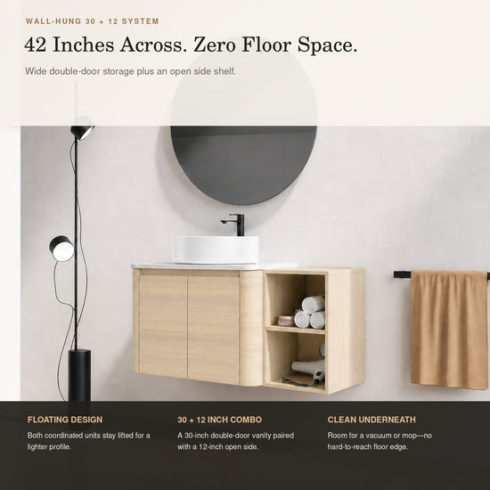 Curvo 30"/42"/54"/72" Floating Vanity (RTA)