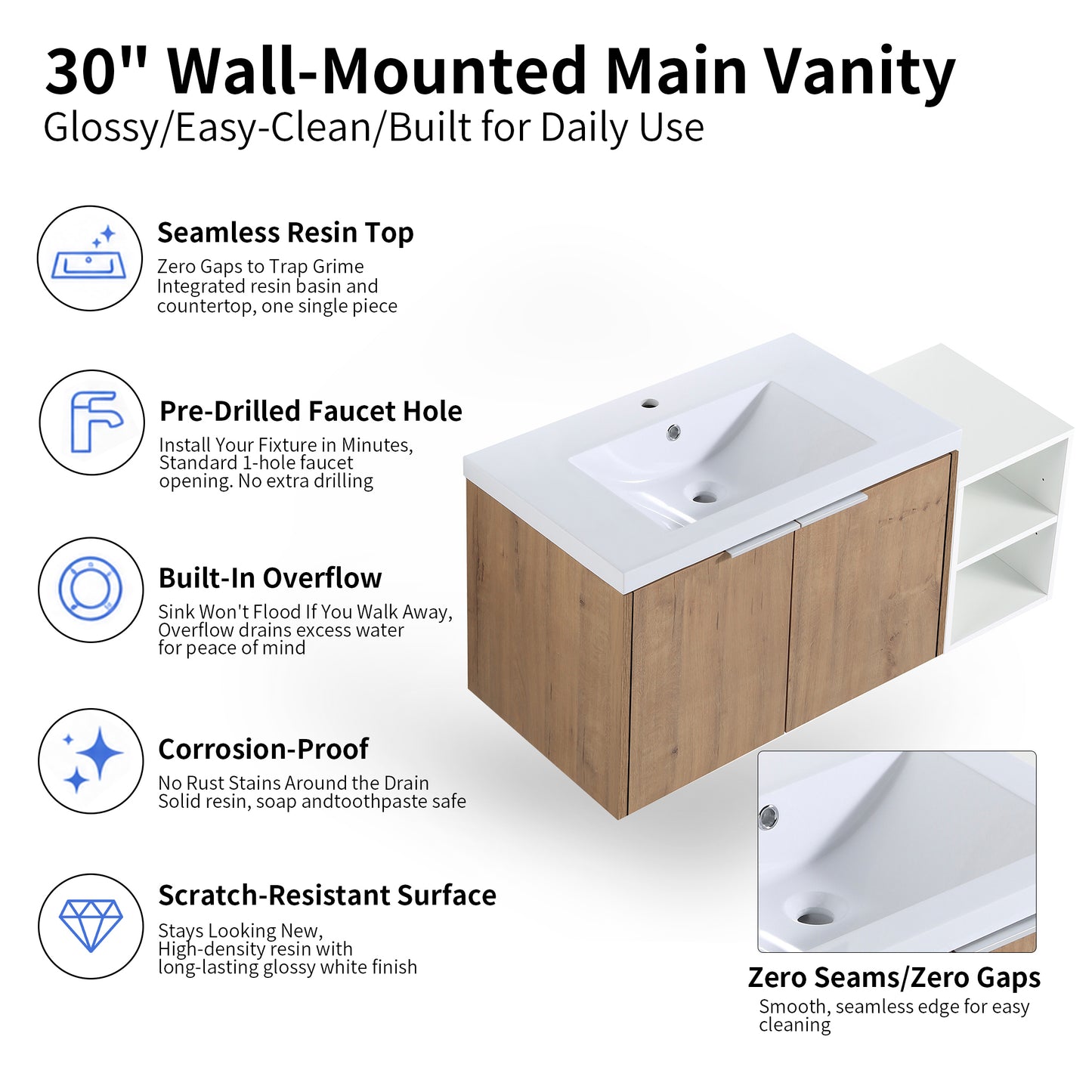 Unitas 36"/42"/48" Floating Vanity Set (RTA)