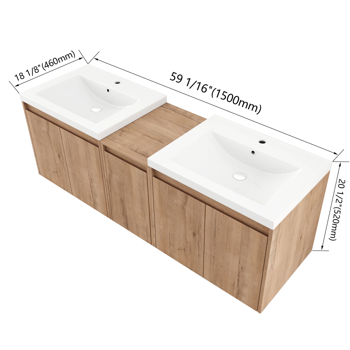 Cube 60" Floating Vanity (RTA)