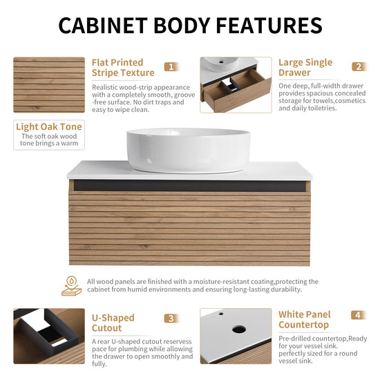 Stria 30" Floating Vanity (RTA)