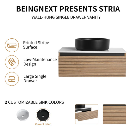 Stria 30" Floating Vanity (RTA)