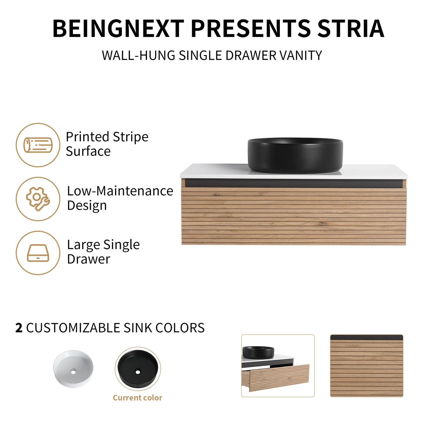 Stria 36" Floating Vanity (RTA)