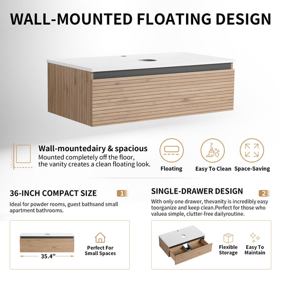 Stria 36" Floating Vanity (RTA)
