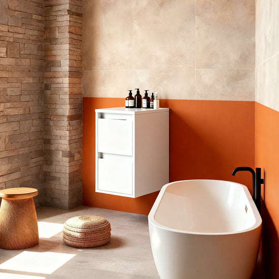 Cube 12" Bathroom Wall Cabinet with Drawers (RTA)