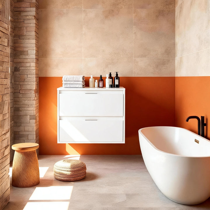 Cube 24" Bathroom Wall Cabinet with Drawers (RTA)