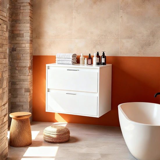 Cube 24" Bathroom Wall Cabinet with Drawers (RTA)