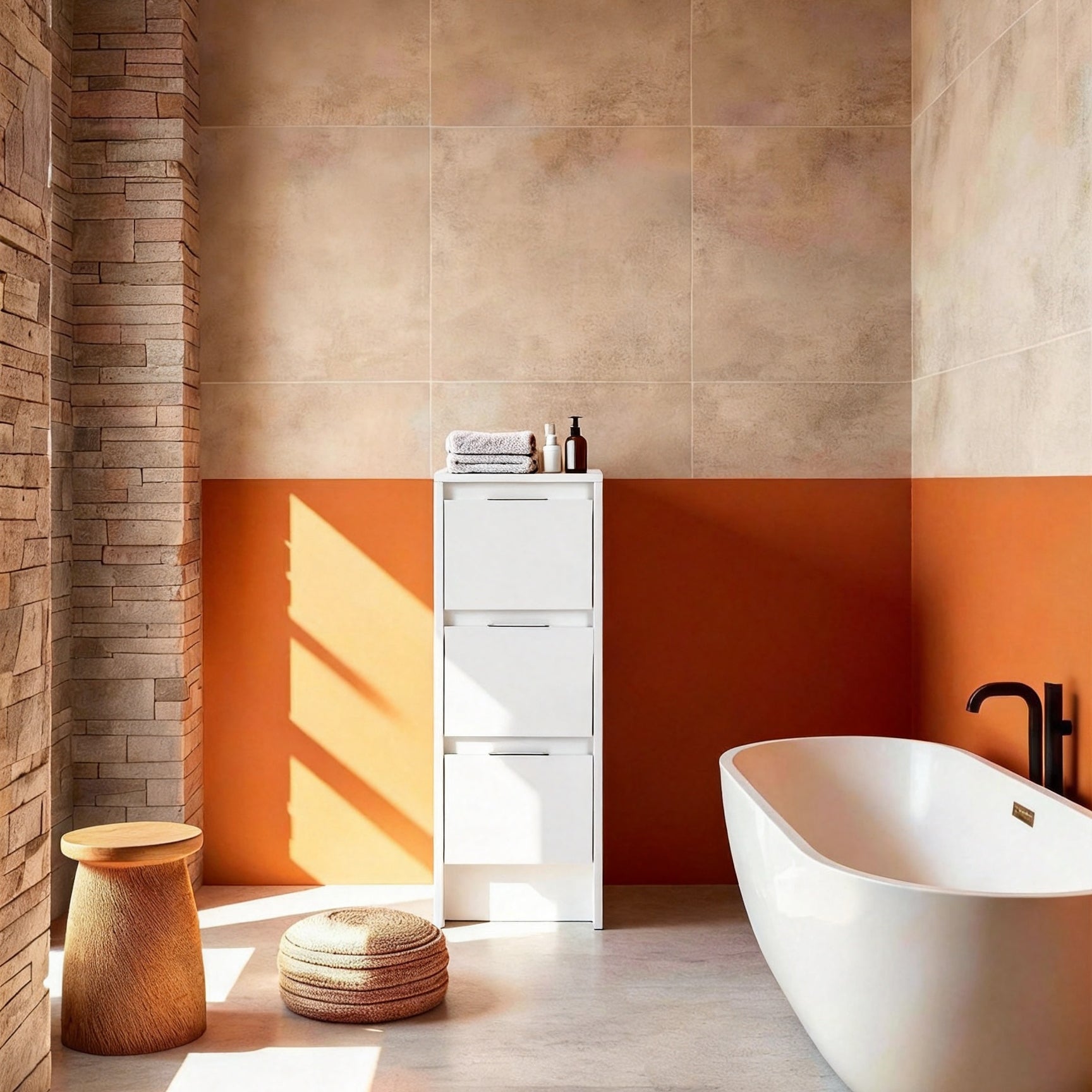 Cube 12" Freestanding Bathroom Storage Cabinet (RTA)