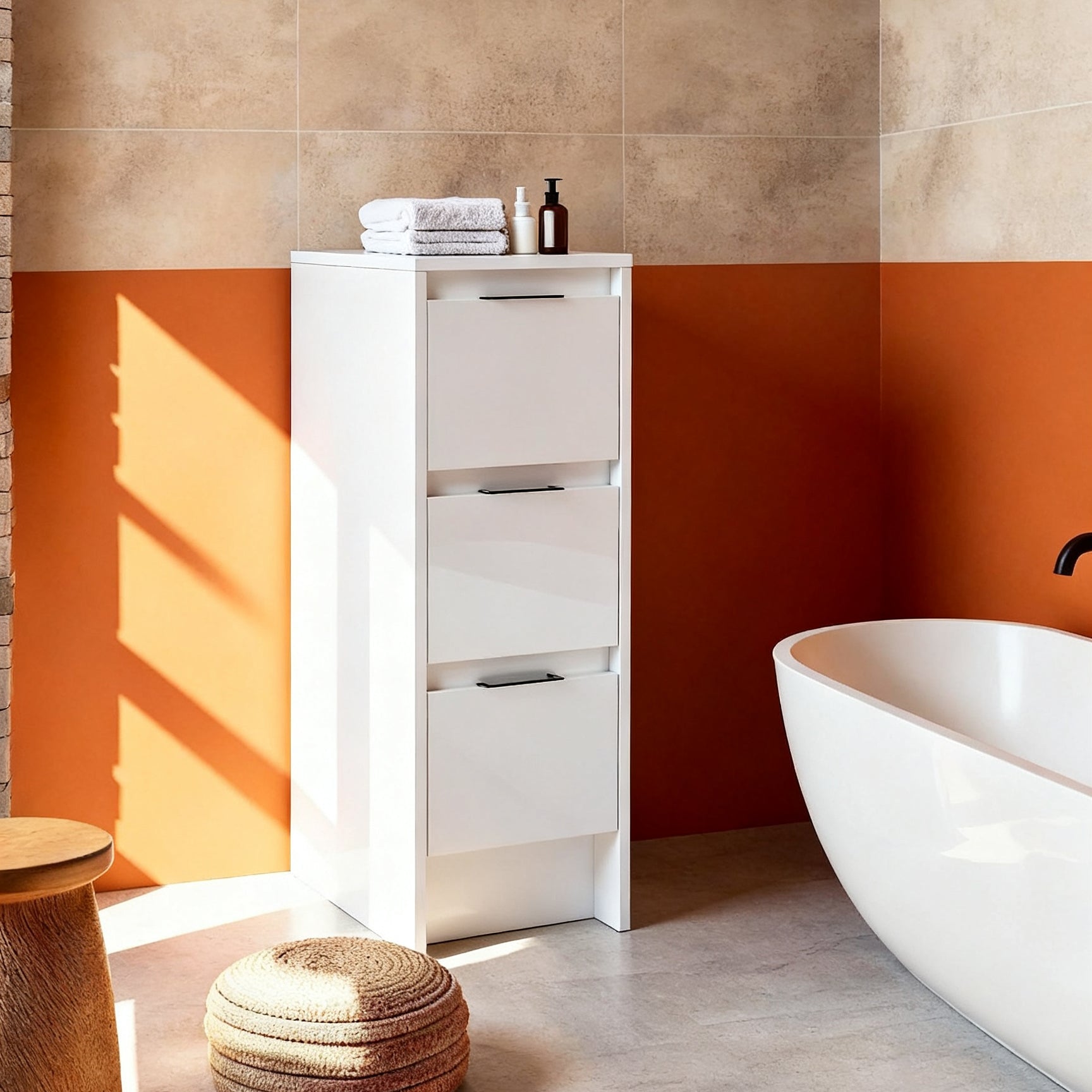 Cube 12" Freestanding Bathroom Storage Cabinet (RTA)